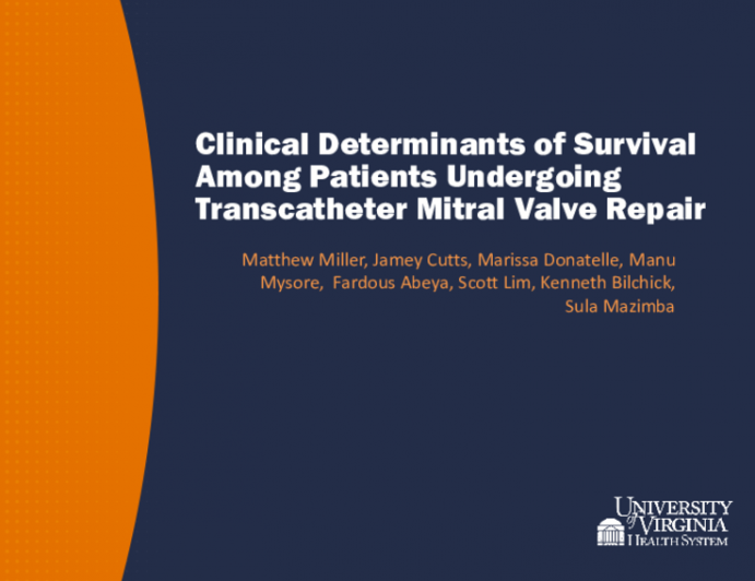 Clinical Determinants of Survival Among Patients Undergoing Transcatheter Mitral Valve Repair