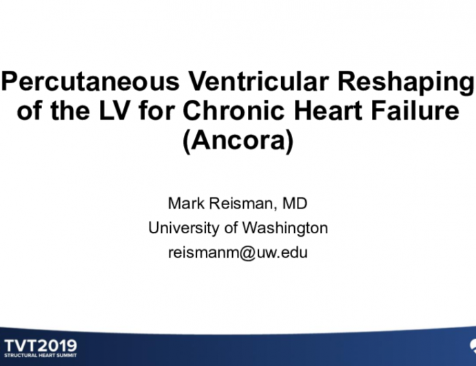 Percutaneous Ventricular Reshaping of the LV for Chronic Heart Failure (Ancora)