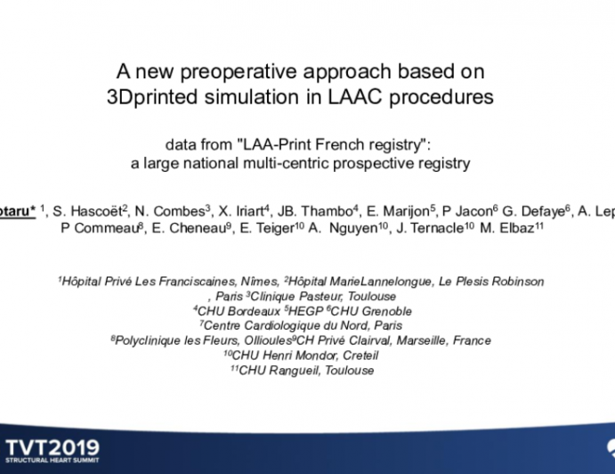 A New Preoperative Approach Based on 3D Printed Simulation in LACC Procedures Data From 'LAA-Print French Registry': A Large National Multicentric Prospective Registry