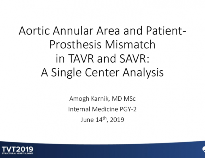 Smaller Aortic Annular Area Is Associated With Patient Prosthesis Mismatch in TAVR, but Not Surgical AVR