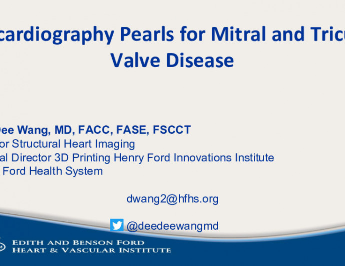 Echocardiography Pearls for Mitral and Tricuspid Valve Disease