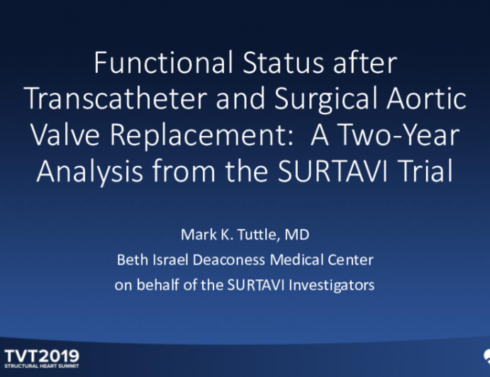 Functional Status After Transcatheter And Surgical Aortic Valve ...