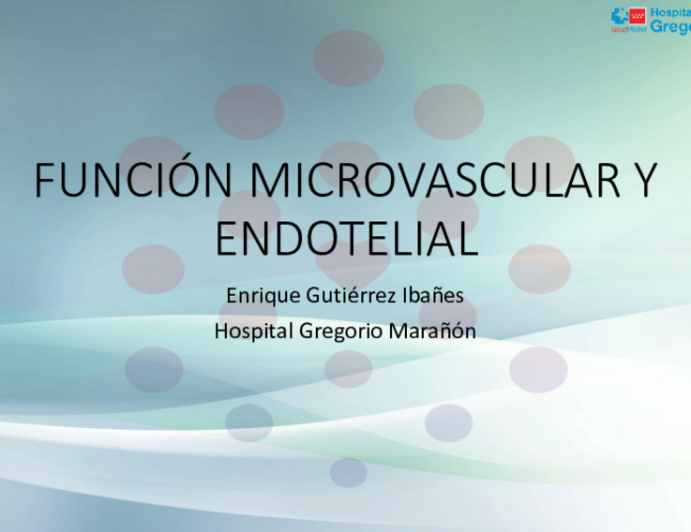 Función microvascular y endotelial