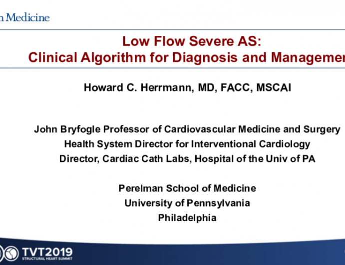A Clinical Algorithm for Diagnosing and Managing Patients With Low-Flow, Low-Gradient Aortic Stenosis