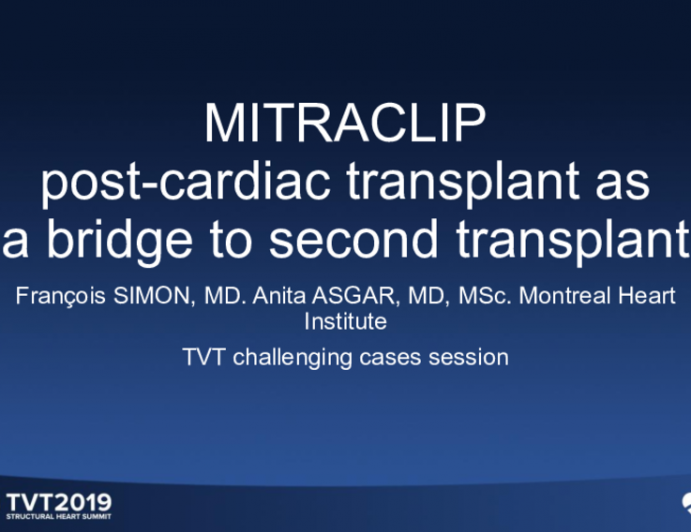 MitraClip Post-Cardiac Transplant as a Bridge to Second Transplant