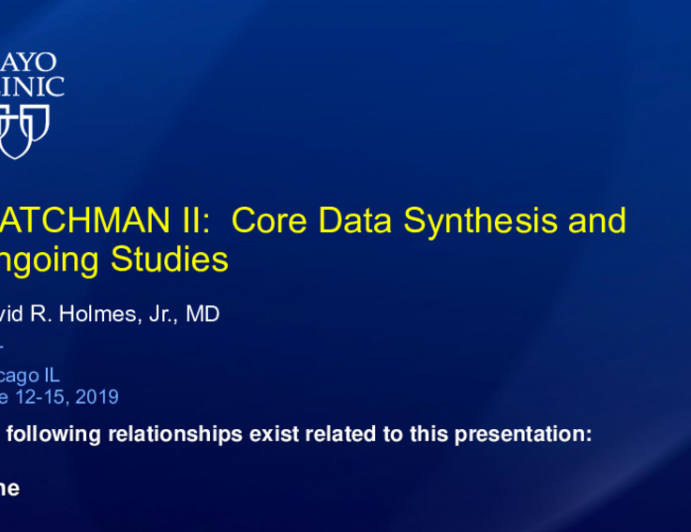 Watchman II: Core Data Synthesis and Ongoing Studies