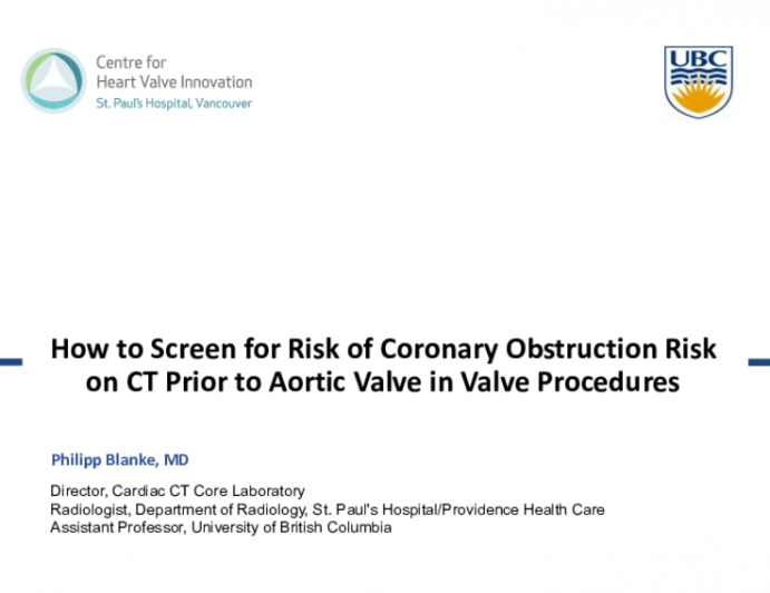 How to Screen for Risk of Coronary Obstruction Risk on CT Prior to Aortic Valve-in-Valve Procedures