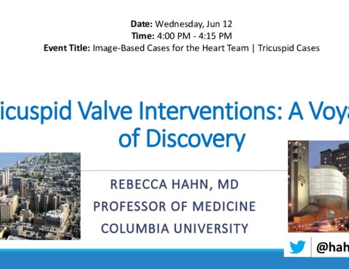 Plenary Lecture — Tricuspid Valve Interventions:  A Voyage of Discovery