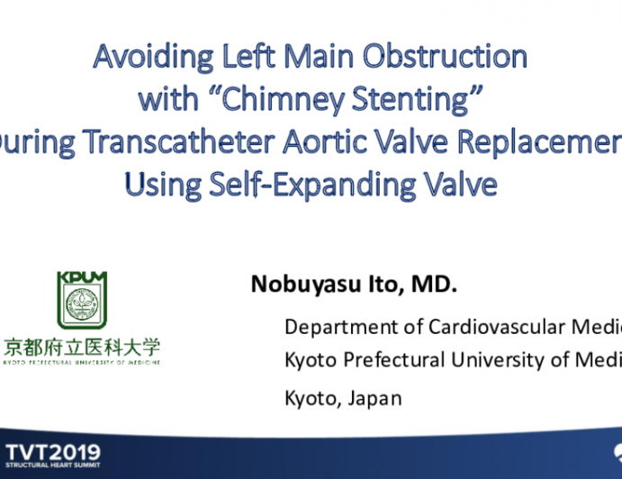 Avoiding Left Main Obstruction With 'Chimney Stenting' During Transcatheter Aortic Valve Replacement Using Self-Expanding Valve