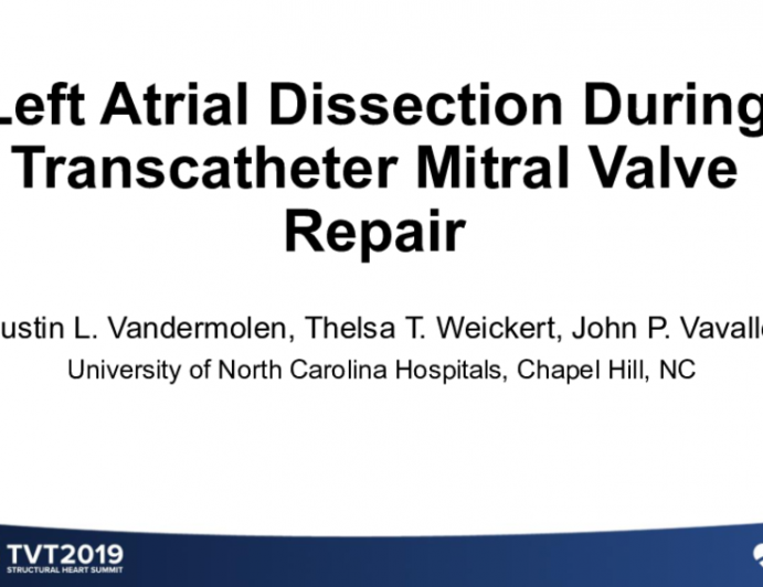 Left Atrial Dissection During Transcatheter Mitral Valve Repair
