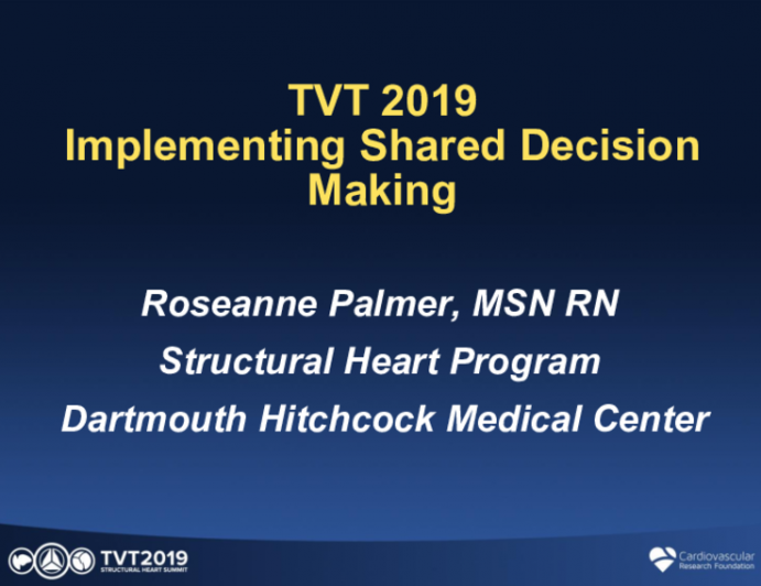 Implementing Shared Decision-Making for Structural Heart Therapies