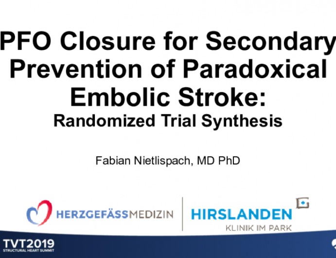 PFO Closure for Secondary Prevention of Paradoxical Embolic Stroke: Randomized Trial Synthesis