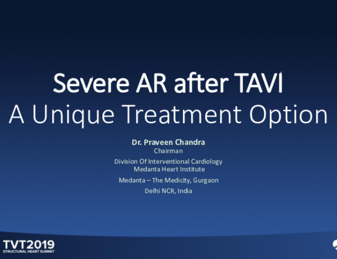 Severe AR After TAVI: A Unique Treatment Option