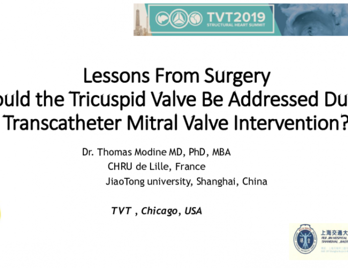 Lessons From Surgery —  Should the Tricuspid Valve Be Addressed During Transcatheter Mitral Valve Intervention?