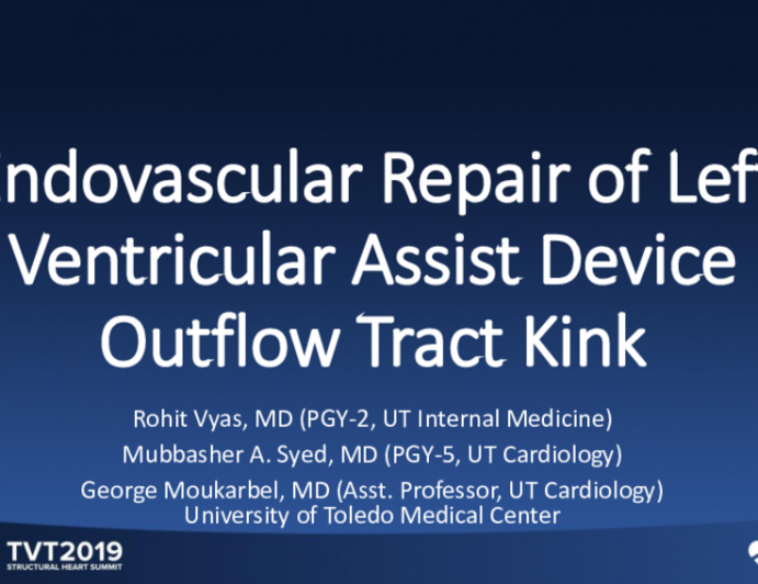 Endovascular Repair of Left Ventricular Assist Device Outflow Tract Kink
