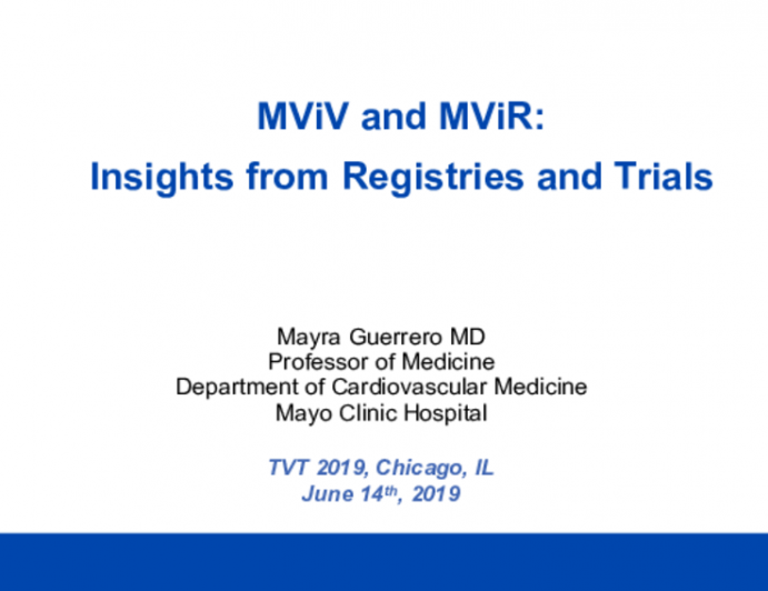 Mitral Valve-In… -Valve and -Ring I: Insights From the Registries/Trials