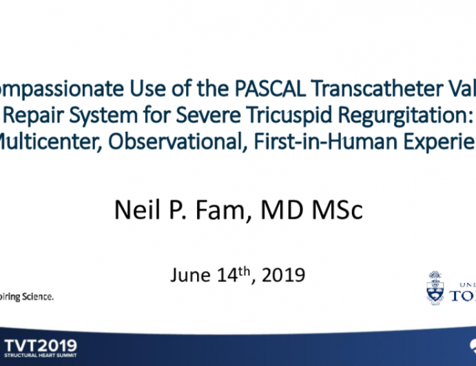 Compassionate Use of the PASCAL Transcatheter Valve Repair System for Severe Tricuspid Regurgitation: A Multicenter, Observational, First-in-Human Experience