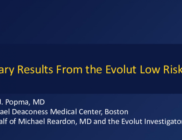 Highlights From the CoreValve Low-Risk Trial