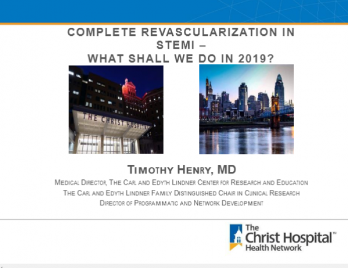 Complete revascularization in STEMI – what shall we do in 2019?