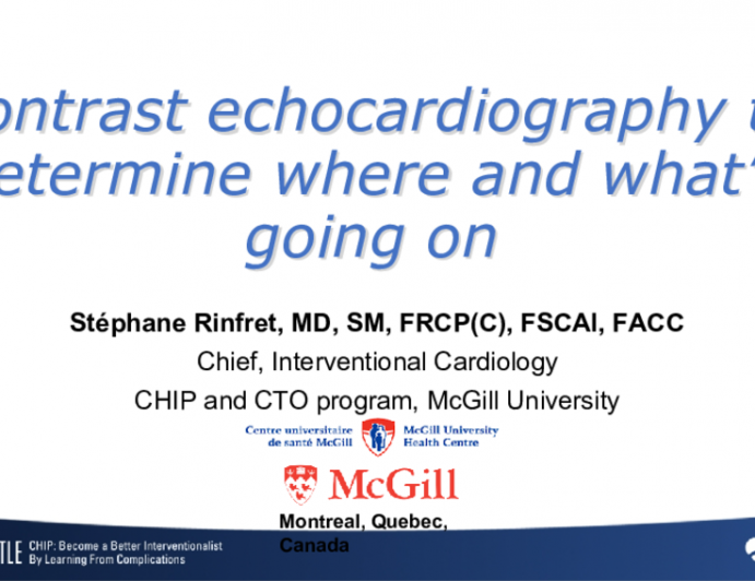 Contrast echocardiography to determine where and what’s going on