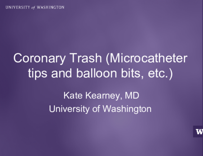 Coronary Trash (Microcatheter tips and balloon bits, etc.)