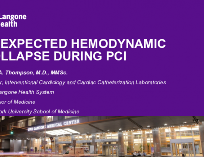 Unexpected Hemodynamic Collapse during PCI