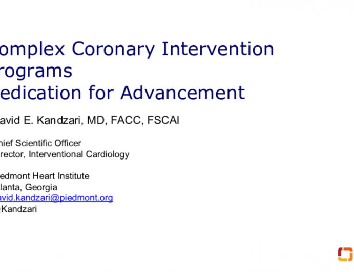 Complex Coronary Intervention Programs Dedication for Advancement