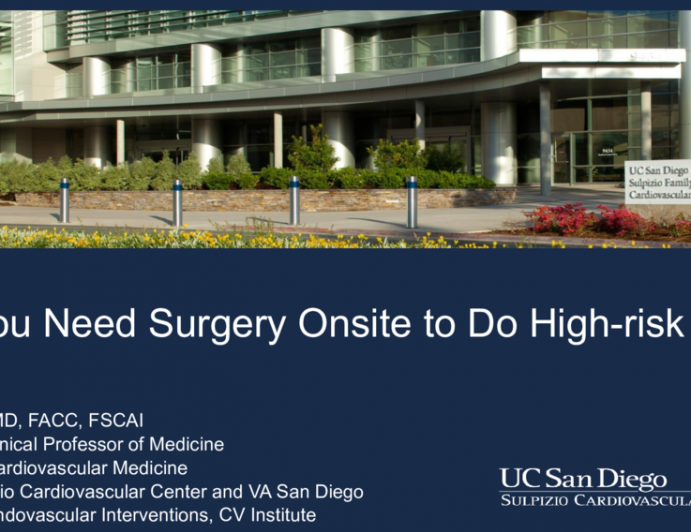 Do You Need Surgery Onsite to Do High-risk PCI?
