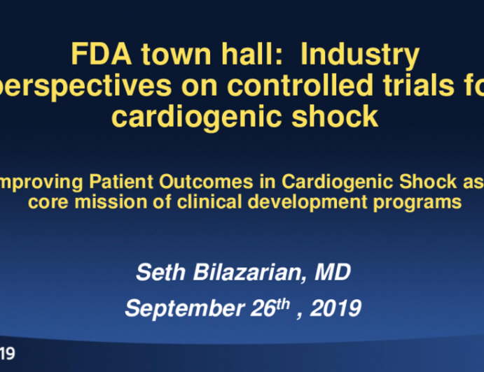 Industry Perspectives on Controlled Trials for Shock Devices