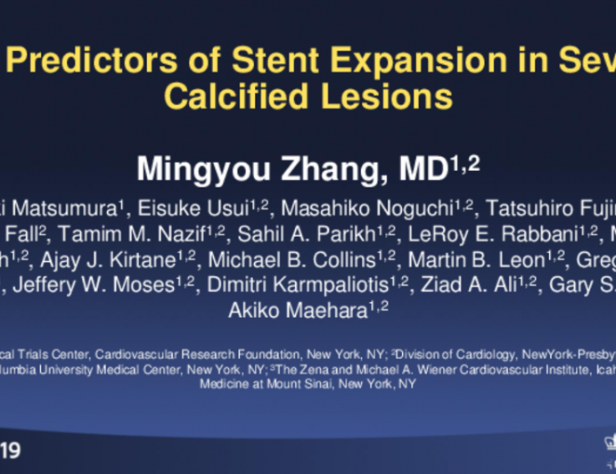 TCT 51: IVUS Predictors of Stent Expansion in Severely Calcified Lesions