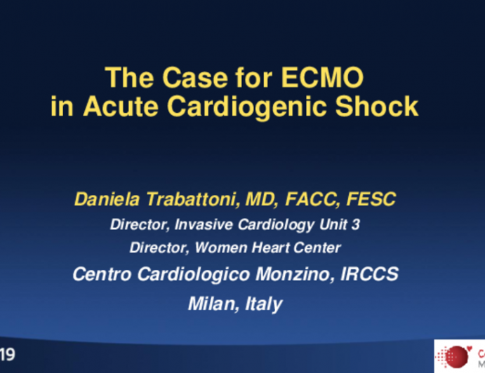 The Case for ECMO in Acute Cardiogenic Shock