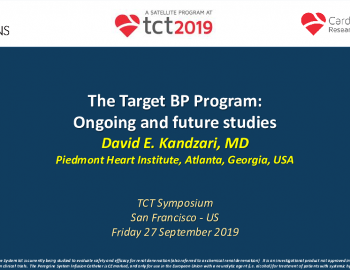The Target BP Program: Ongoing and Future Studies
