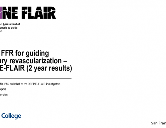DEFINE-FLAIR: 2-Year Outcomes From a Randomized Trial of iFR and FFR Decision-Making in Patients With Coronary Artery Disease