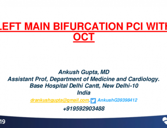 Left Main Bifurcation With OCT