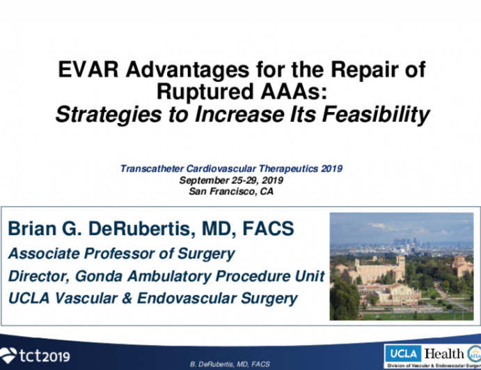 EVAR Advantages for the Repair of Ruptured AAAs: Strategies to Increase Its Feasibility