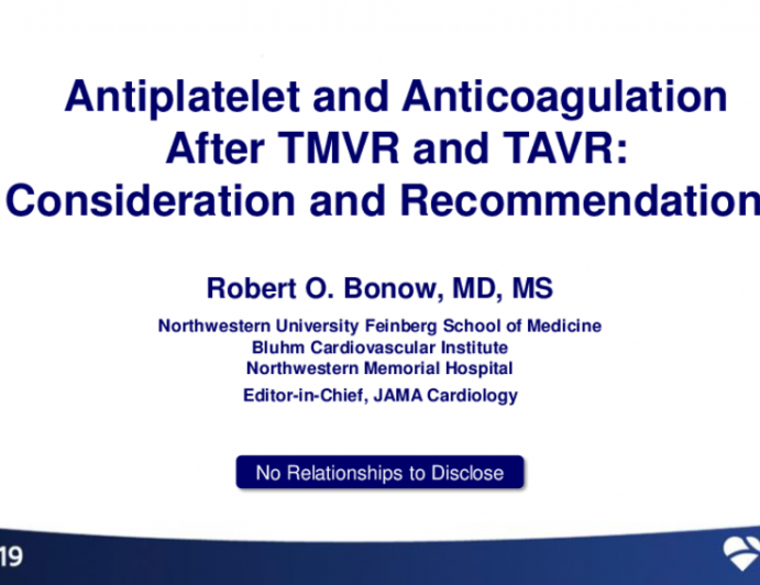 Antiplatelet and Anticoagulation After TMVR and TAVR: Considerations and Recommendations