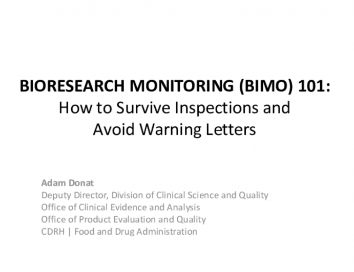 FDA Bioresearch Monitoring (BIMO) 101: How to Survive Inspections and Avoid Warning Letters