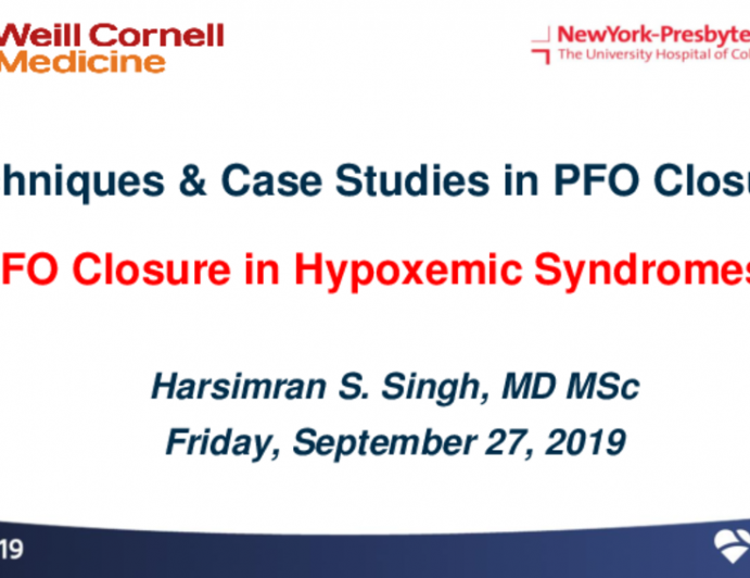 Case Presentation (With Discussion): PFO Closure in Hypoxemic Syndrome