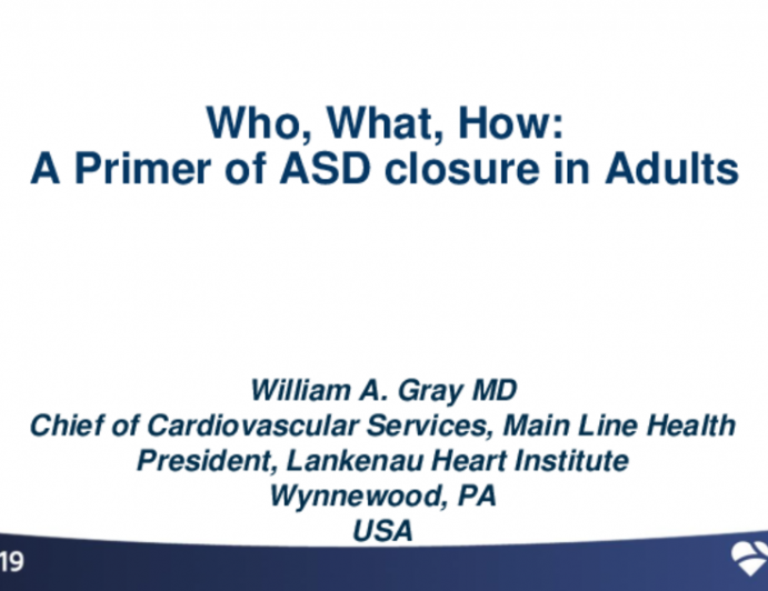 Who, When, How: A Primer of ASD Closure in Adults