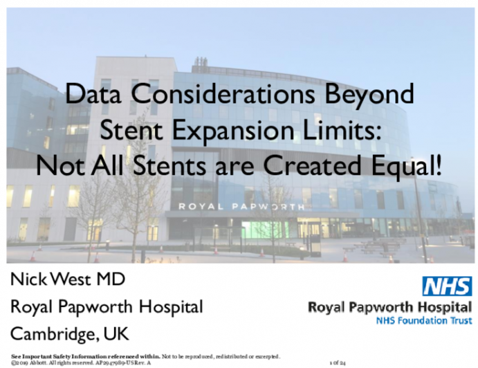 Data Considerations Beyond Stent Expansion Limits. Not All Stents are Created Equal