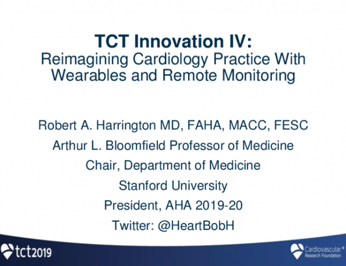 Keynote Lecture: Reimagining Cardiology Practice With Wearables and Remote Monitoring
