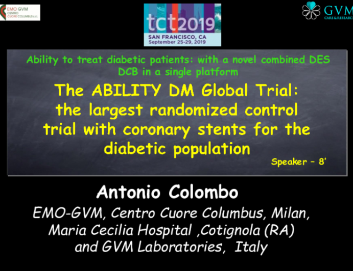 The ABILITY DIABETES Global Trial: The Largest Randomized Control Trial With Coronary Stents for the Diabetic Population