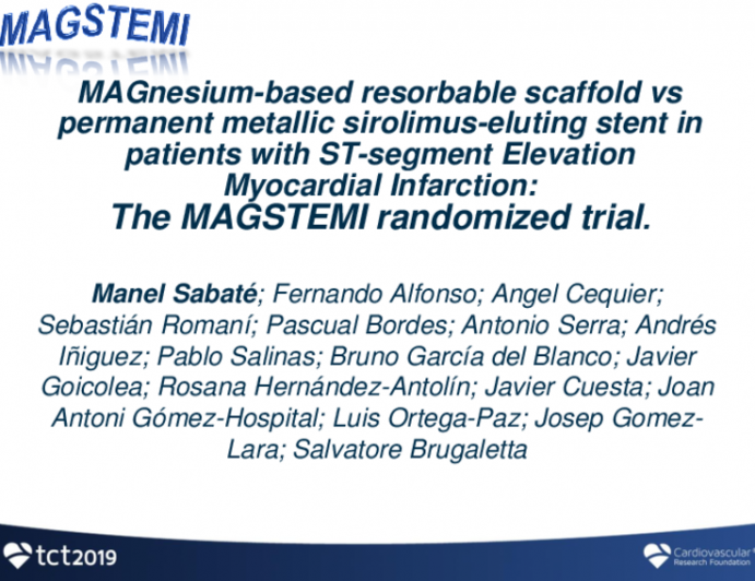 MAGSTEMI: A Randomized Trial of a Magnesium-Based Sirolimus-Eluting Resorbable Scaffold vs. Metallic DES in Patients With STEMI