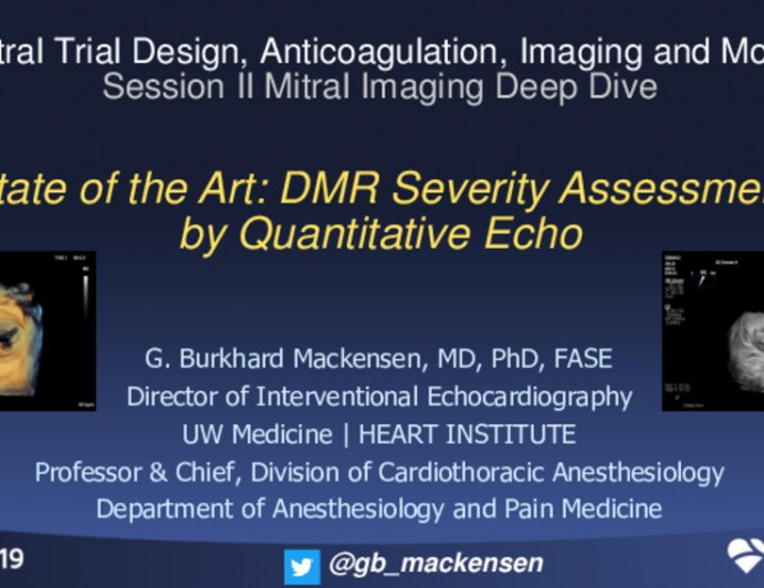State of the Art: DMR Severity Assessment by Quantitative Echo