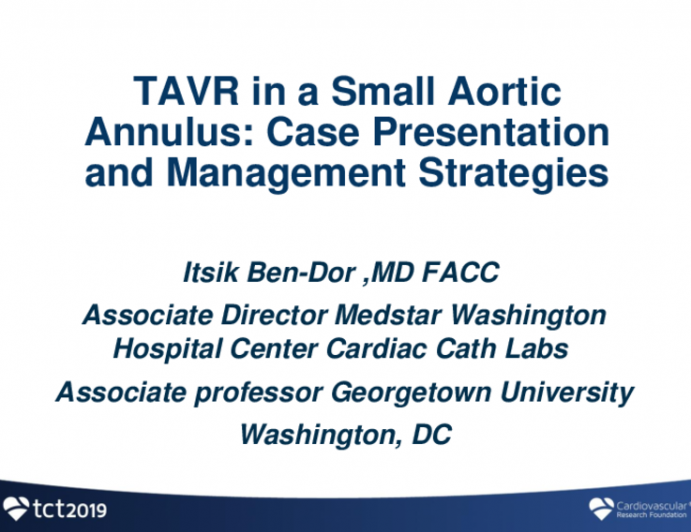 TAVR in a Small Aortic Annulus: Case Presentation and Management Strategies