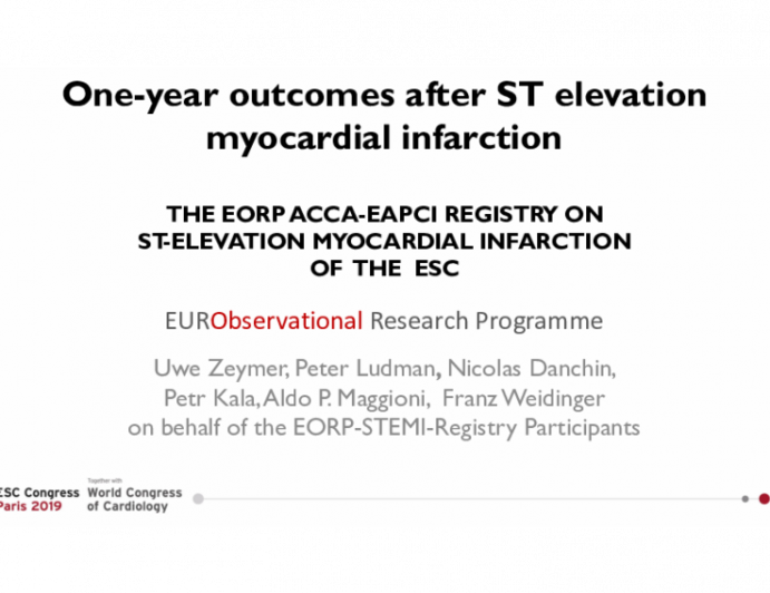 One-year outcomes after ST elevation myocardial infarction