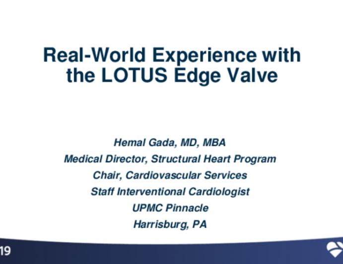 Real-World Experience of the LOTUS Edge Valve