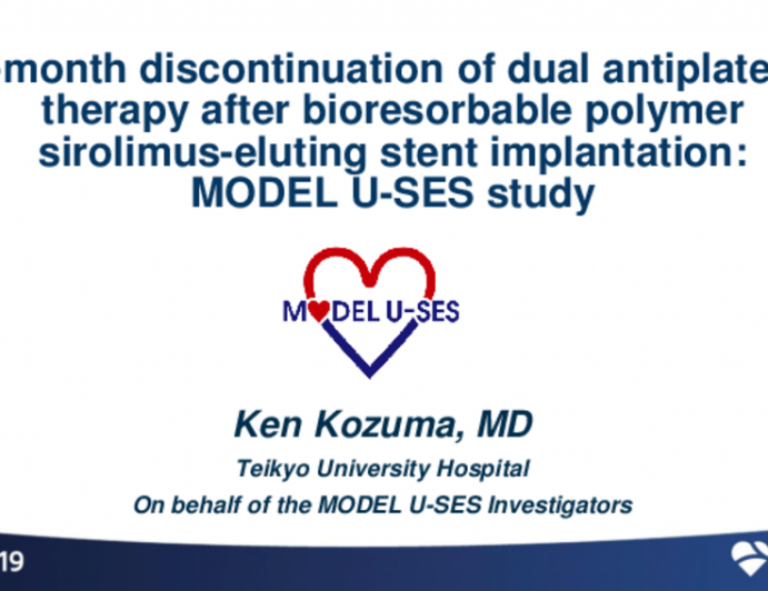 MODEL U-SES: A Single-Arm Study of 3-Month DAPT in Patients Treated With a Bioabsorbable Polymer-Based Sirolimus-Eluting Stent