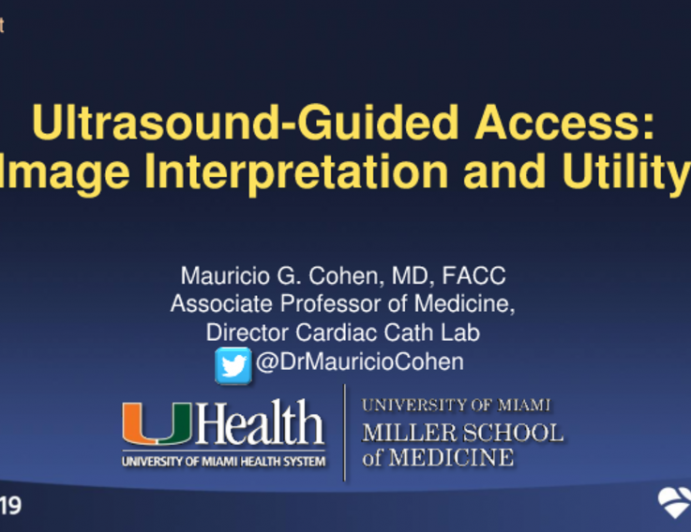 Ultrasound-Guided Access: Image Interpretation and Utility