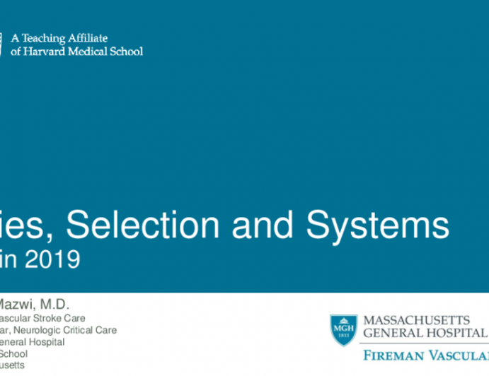 Studies, Systems and Selection: Stroke in 2019